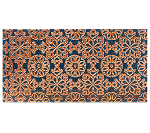 mattonelle con decoro a rilievo